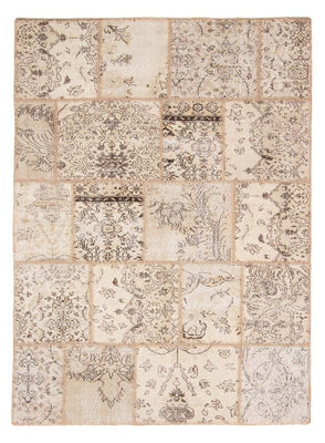 Patchwork Teppich 240 x 170 cm - hellbraun