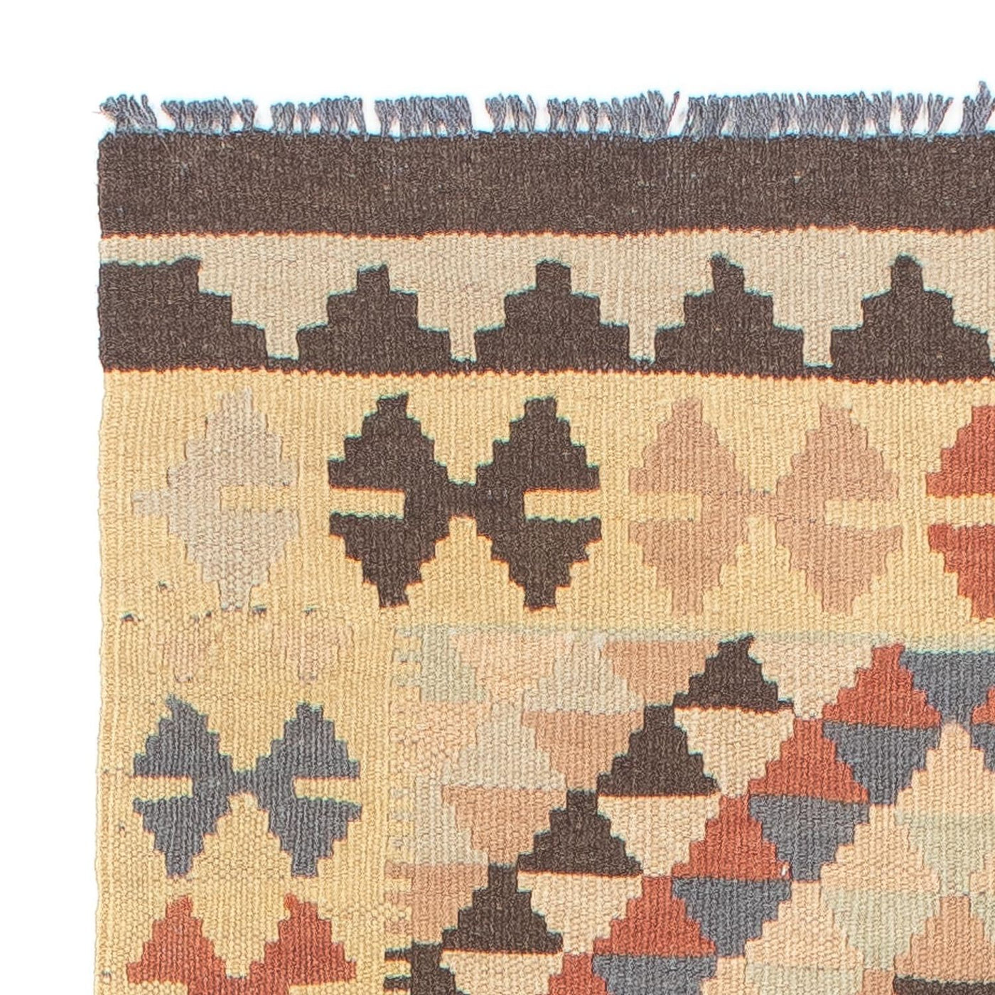 Kelim Teppich - Splash 198 x 63 cm - beige
