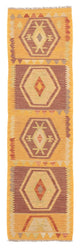 Kelim Teppich - Splash 191 x 52 cm - gold