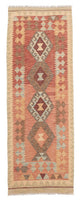 Kelim Teppich - Splash 202 x 67 cm - hellrot