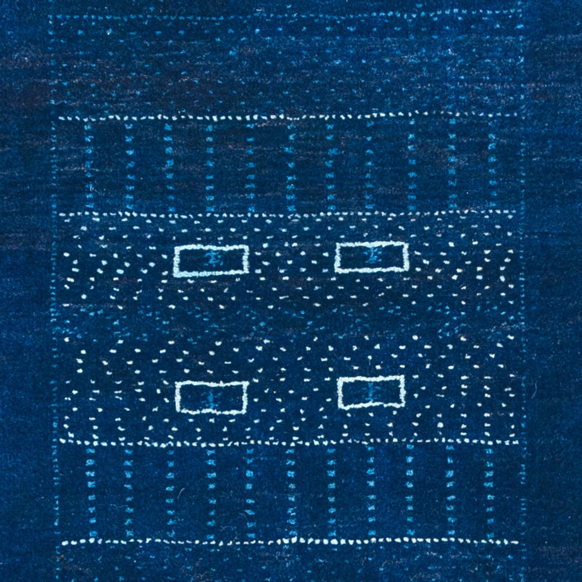 Gabbeh Teppich - Loribaft Perser - 132 x 75 cm - dunkelblau