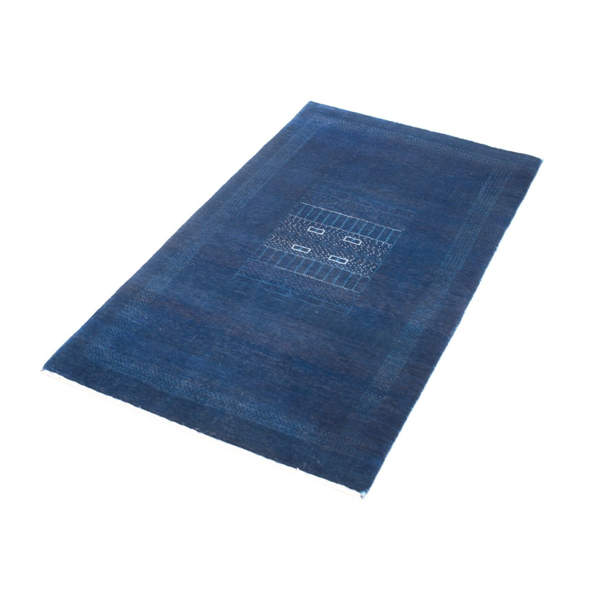 Gabbeh Teppich - Loribaft Perser - 132 x 75 cm - dunkelblau