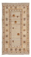Gabbeh Persisch Teppich 73x142cm - Perserteppich Wollteppich - Rechteckig / Beige / 73 x 142 cm Rechteckig