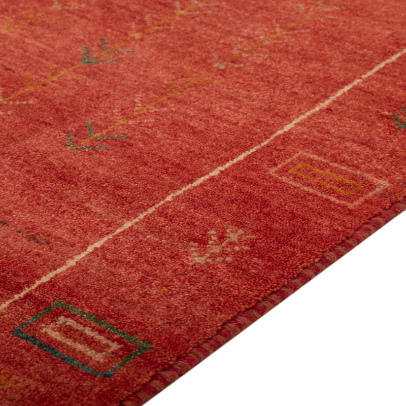 Gabbeh Teppich - Loribaft Perser - 146 x 68 cm - hellrot