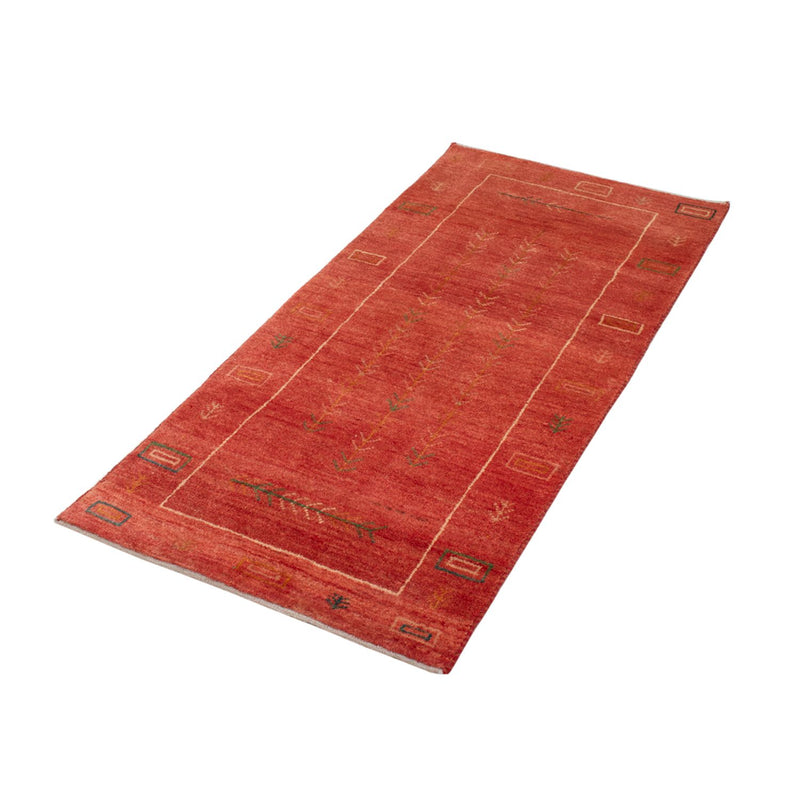 Gabbeh Teppich - Loribaft Perser - 146 x 68 cm - hellrot