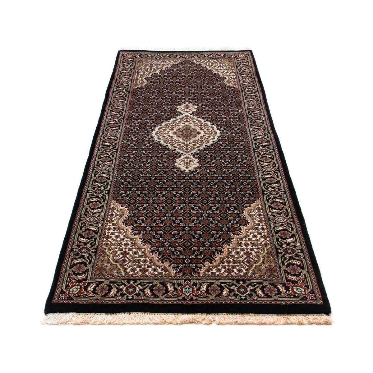 Orientteppich - Täbriz 195 x 79 cm - dunkelblau