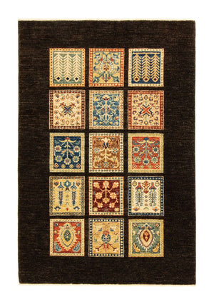 Ziegler Teppich 154 x 100 cm - schwarz