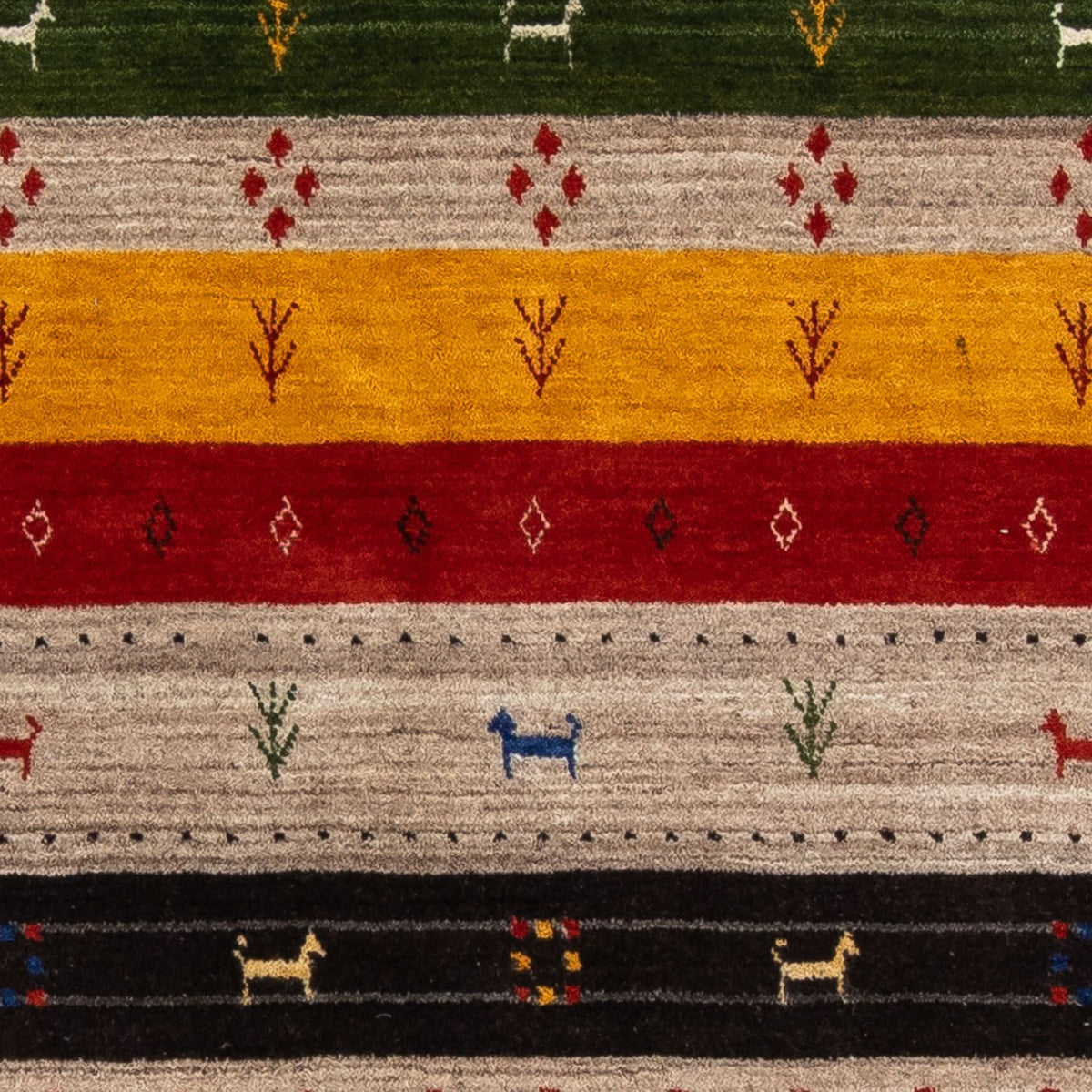 Gabbeh Teppich - Loribaft Indus 200 x 140 cm - mehrfarbig