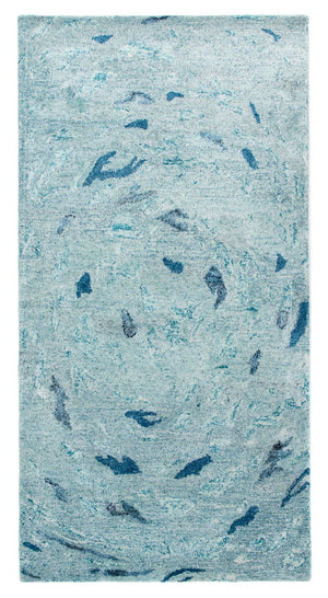 Designer Teppich 140 x 70 cm - türkis