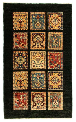 Ziegler Teppich 124 x 77 cm - schwarz