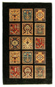 Ziegler Teppich 124 x 77 cm - schwarz
