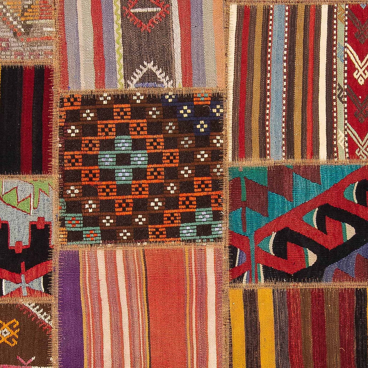 Patchwork Teppich 239 x 168 cm