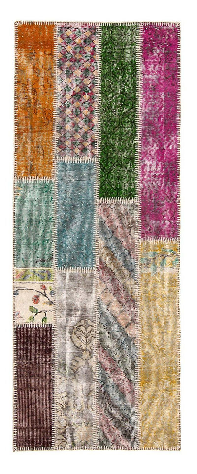 Patchwork Teppich 90x203cm - Orientteppich