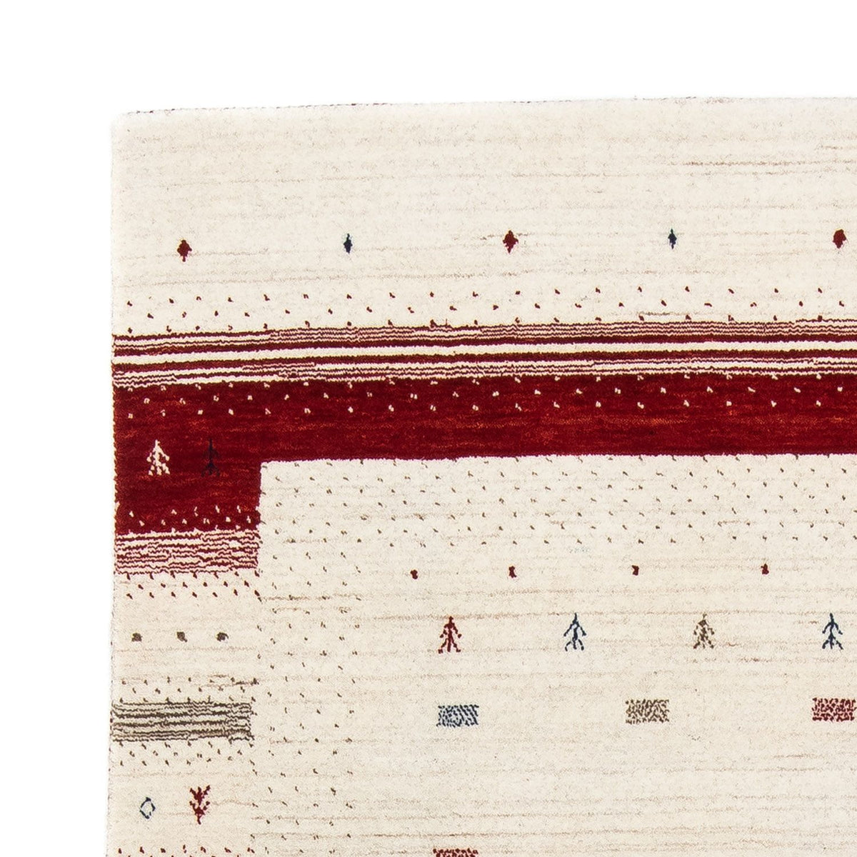 Gabbeh Teppich - Loribaft Indus 198 x 140 cm - beige