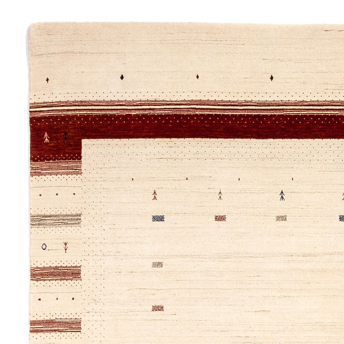 Gabbeh Teppich - Loribaft Indus 255 x 255 cm - beige