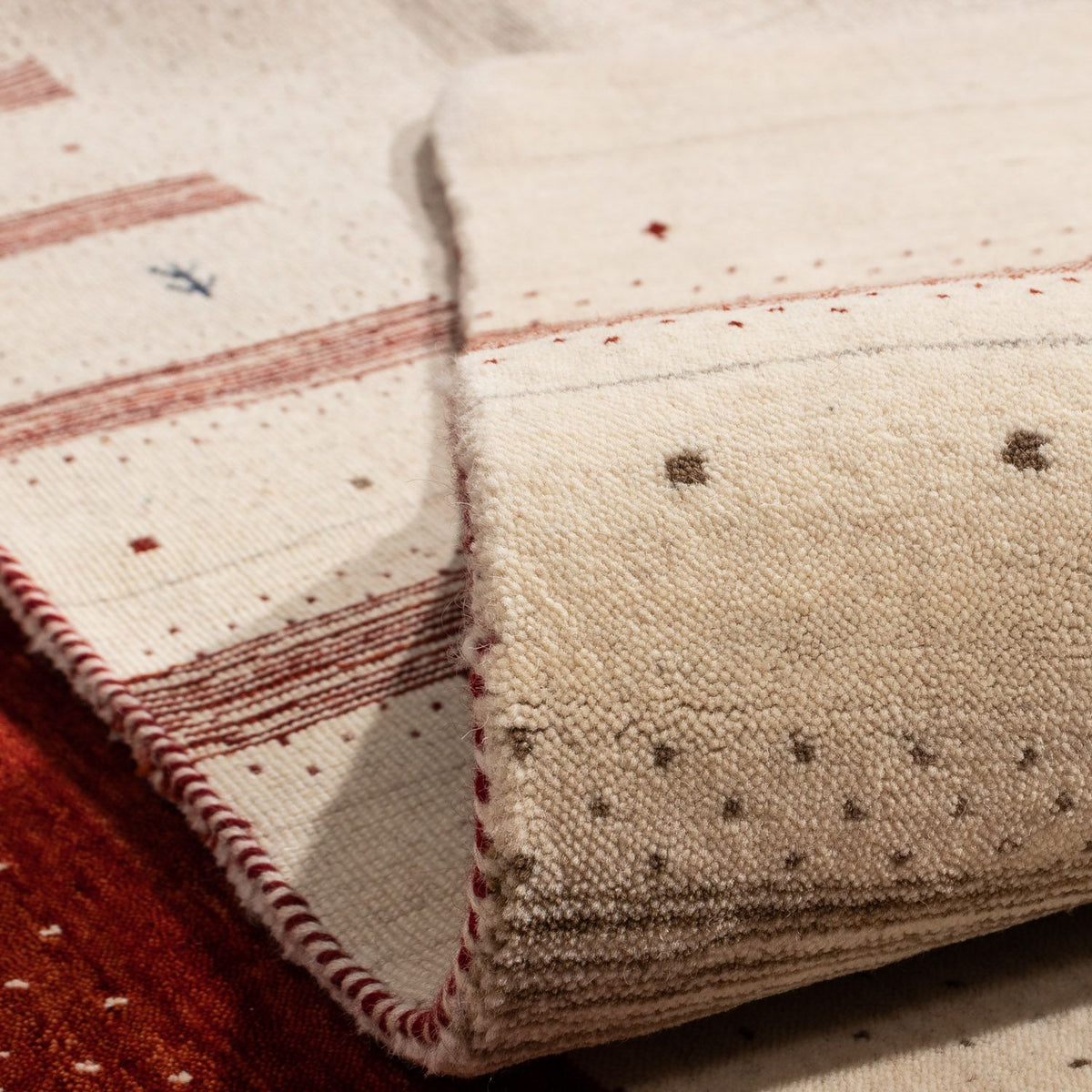 Gabbeh Teppich - Loribaft Indus 255 x 255 cm - beige