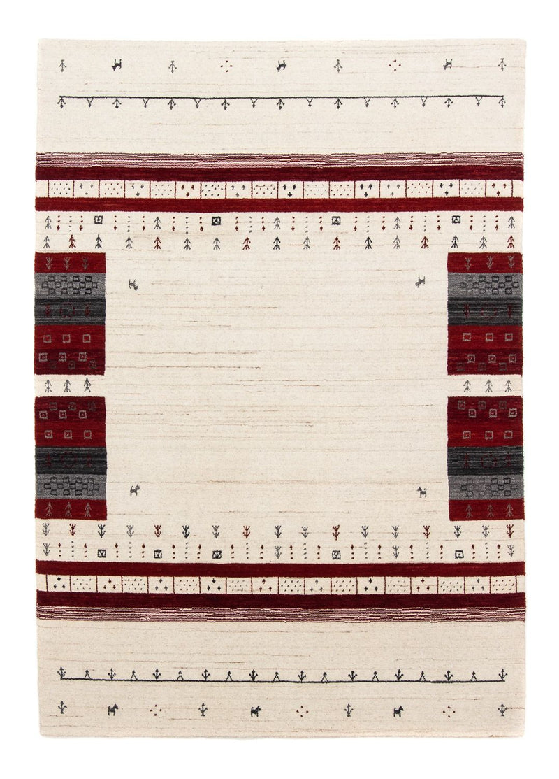 Gabbeh Teppich - Loribaft Perser 200 x 140 cm - beige