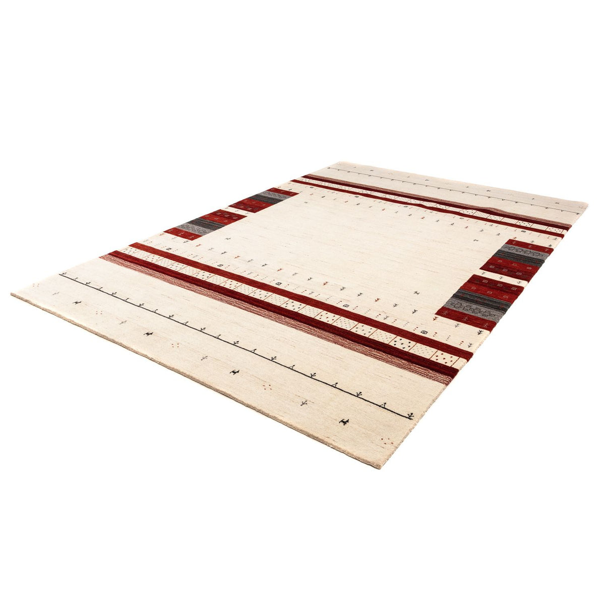 Gabbeh Teppich - Loribaft Indus 298 x 200 cm - beige