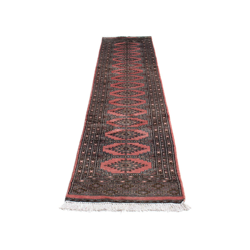 Afghan Teppich - Buchara 295 x 59 cm - hellrot