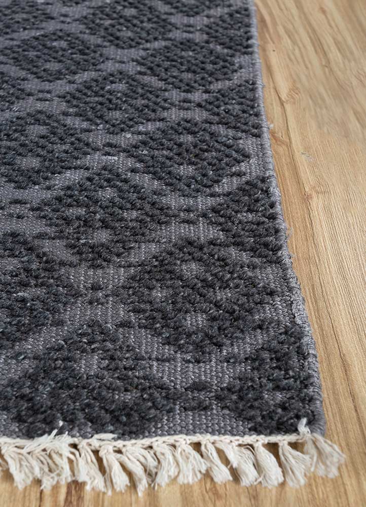 Viskose Teppich quadratisch  - 75 x 75 cm - anthrazit