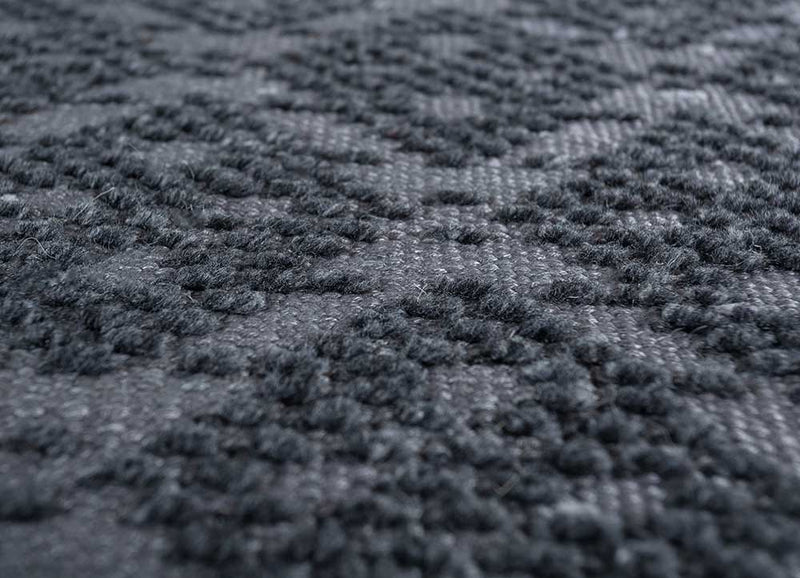 Viskose Teppich quadratisch  - 75 x 75 cm - anthrazit