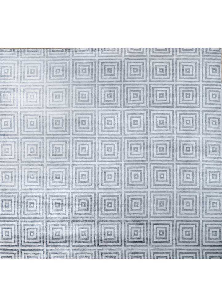 Viskose Teppich quadratisch  - 345 x 345 cm - silber