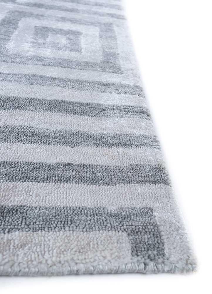 Viskose Teppich quadratisch  - 345 x 345 cm - silber