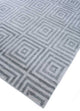 Viskose Teppich quadratisch  - 345 x 345 cm - silber