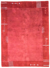 Nepal Teppich 160x230cm - Wollteppich - Rechteckig / Rot / 160 x 230 cm Rechteckig
