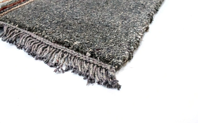 Nepal Teppich 140 x 70 cm - silber